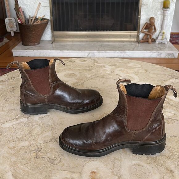 Blundstone Chisel Toe Leather Lined Chelsea Boots Stout Brown - Picture 6 of 14